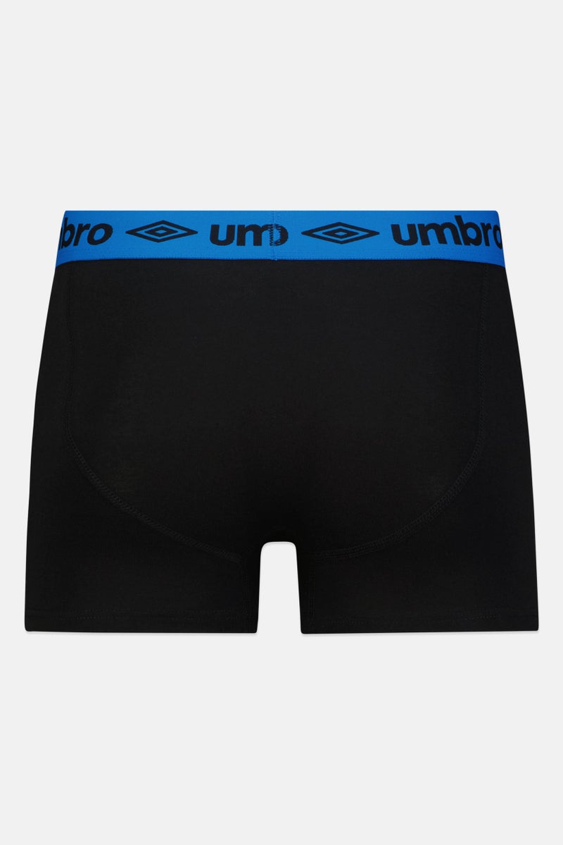 umbro Men 3 Pieces Brand Logo Boxer, Black - Image 2
